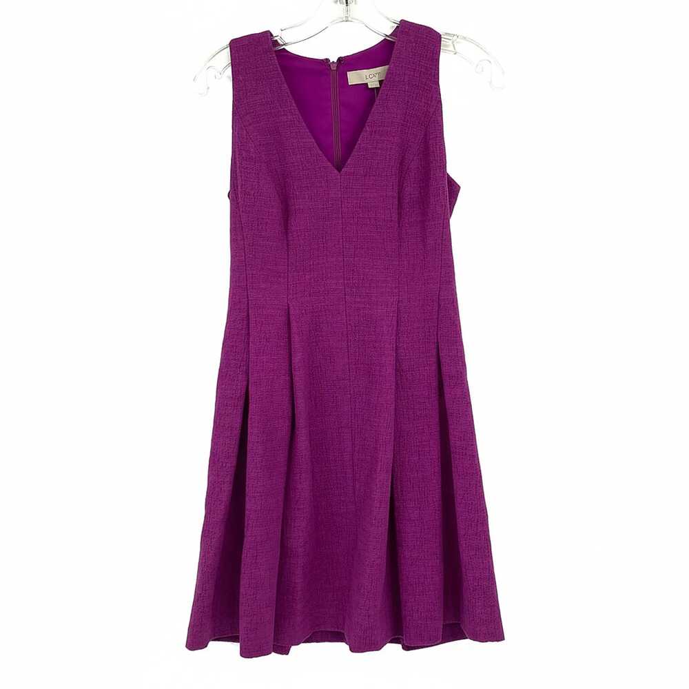LOFT Purple Cotton Blend Mini Dress | Womenās Size 0 Regular